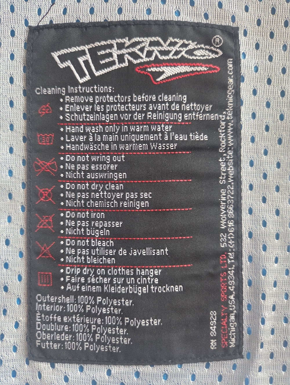 TEKNIC RACING Motorcycle Jacker Teknic Pro Mesh Racing XL - Picture 7 of 10